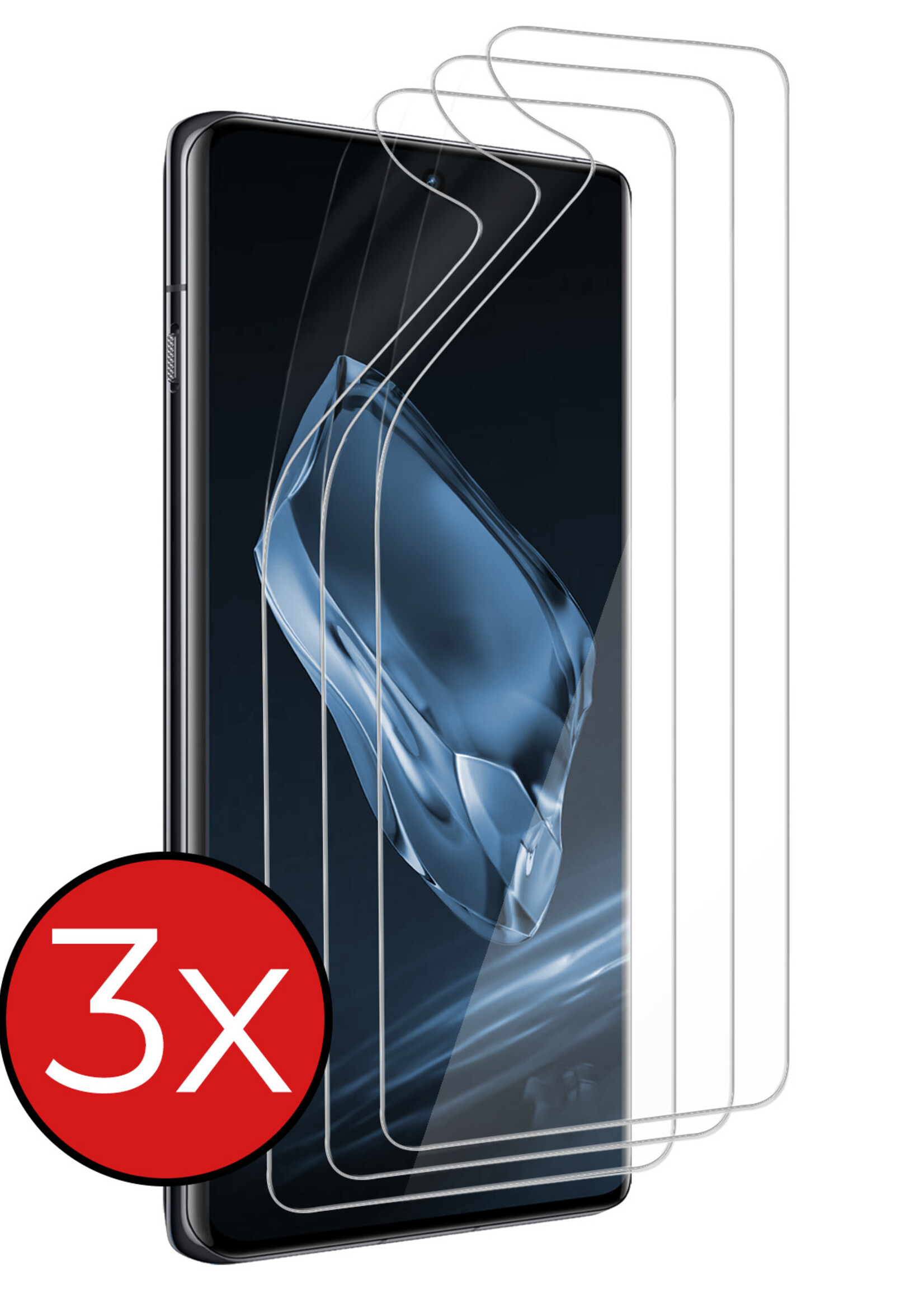BTH Screenprotector Folie Geschikt voor OnePlus 12R Screenprotector Beschermfolie - Screenprotector Folie Geschikt voor OnePlus 12R Screen Protector Folie TPU Soft Touch - 3 PACK