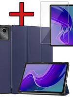 BTH BTH Lenovo Tab M11 Hoesje Met Screenprotector - Donkerblauw