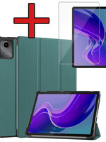 BTH BTH Lenovo Tab M11 Hoesje Met Screenprotector - Donkergroen