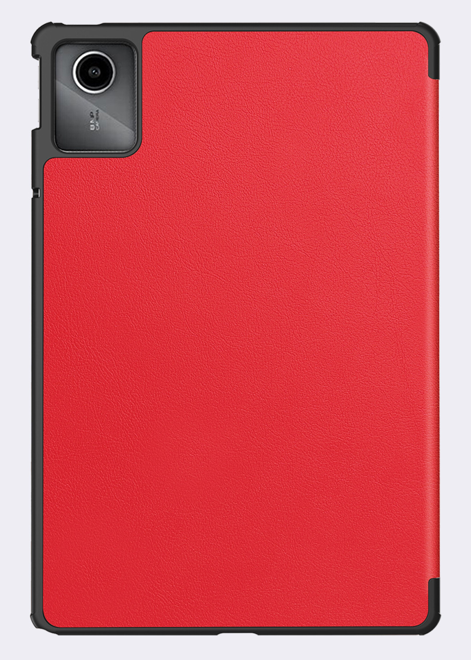 BTH Hoes Geschikt voor Lenovo Tab M11 Hoes Book Case Hoesje Trifold Cover Met Screenprotector - Hoesje Geschikt voor Lenovo Tab M11 (11 inch) Hoesje Bookcase - Rood