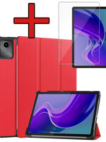 BTH BTH Lenovo Tab M11 Hoesje Met Screenprotector - Rood