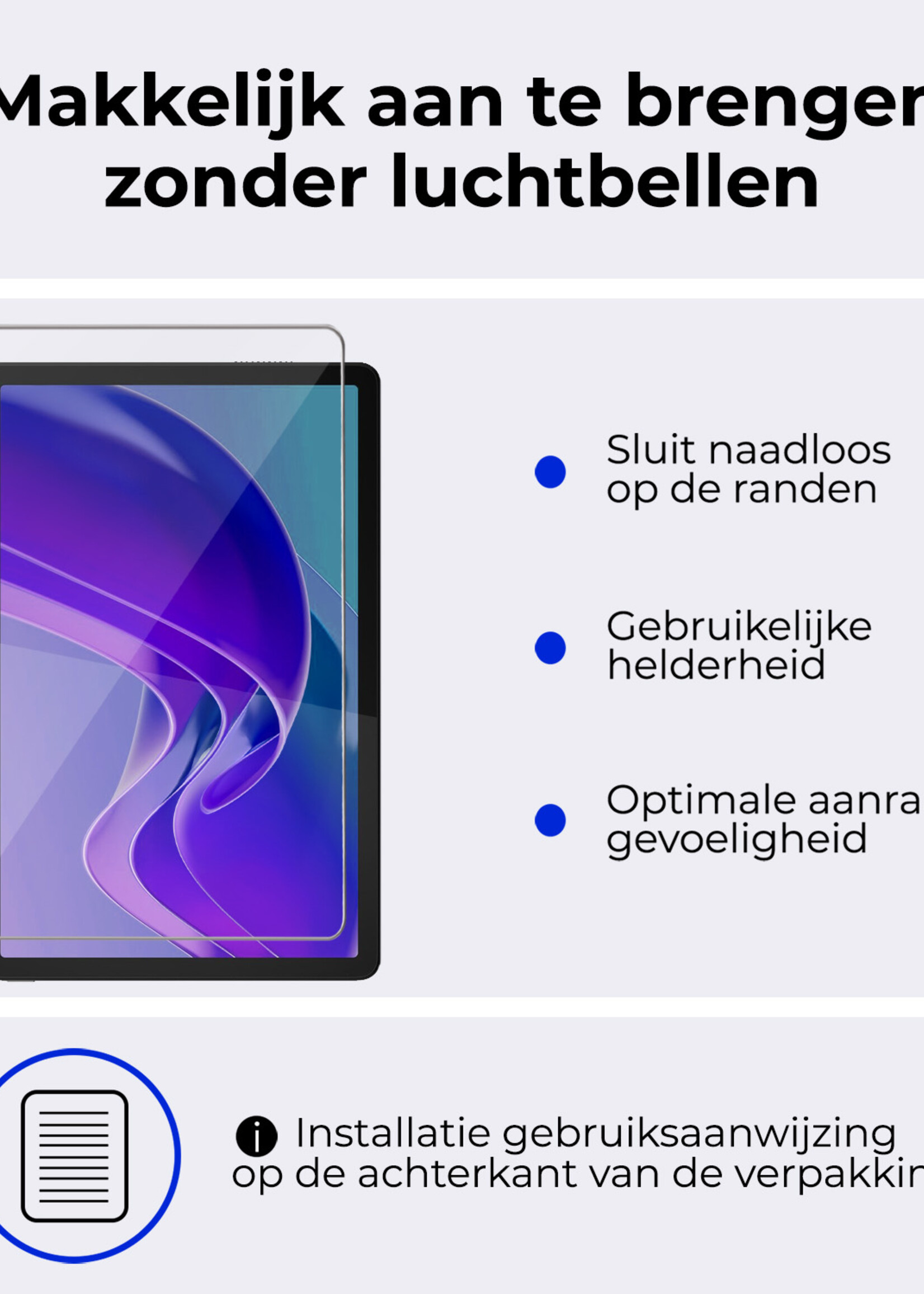 BTH Hoes Geschikt voor Lenovo Tab M11 Hoes Book Case Hoesje Trifold Cover Met Screenprotector - Hoesje Geschikt voor Lenovo Tab M11 (11 inch) Hoesje Bookcase - Zwart