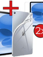 BTH BTH iPad 10 (2022) Hoesje Siliconen Met 2x Screenprotector - Transparant