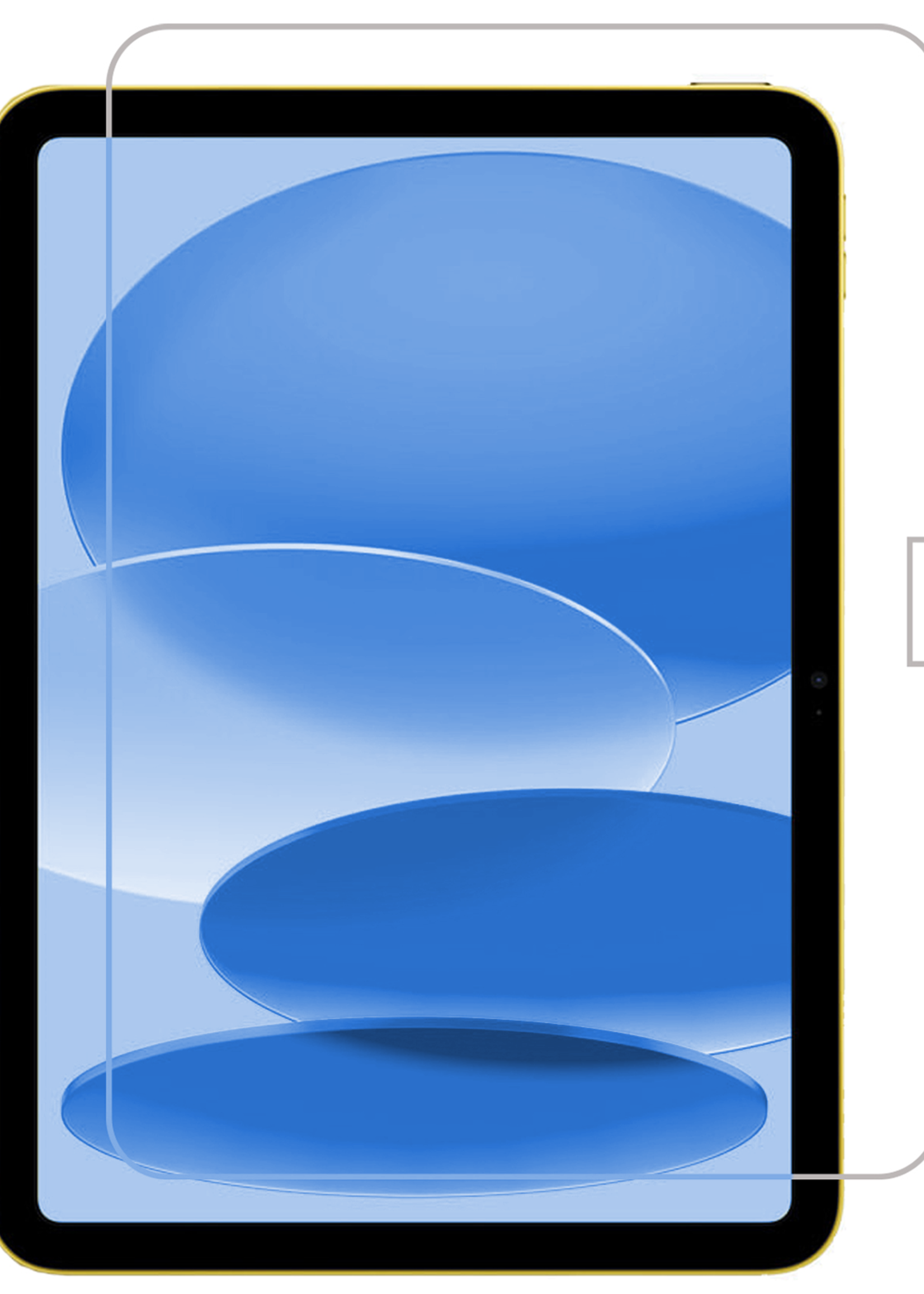 BTH Hoes Geschikt voor iPad 2022 Hoesje Siliconen Case Hoes Back Cover Met 2x Screenprotector - Transparant