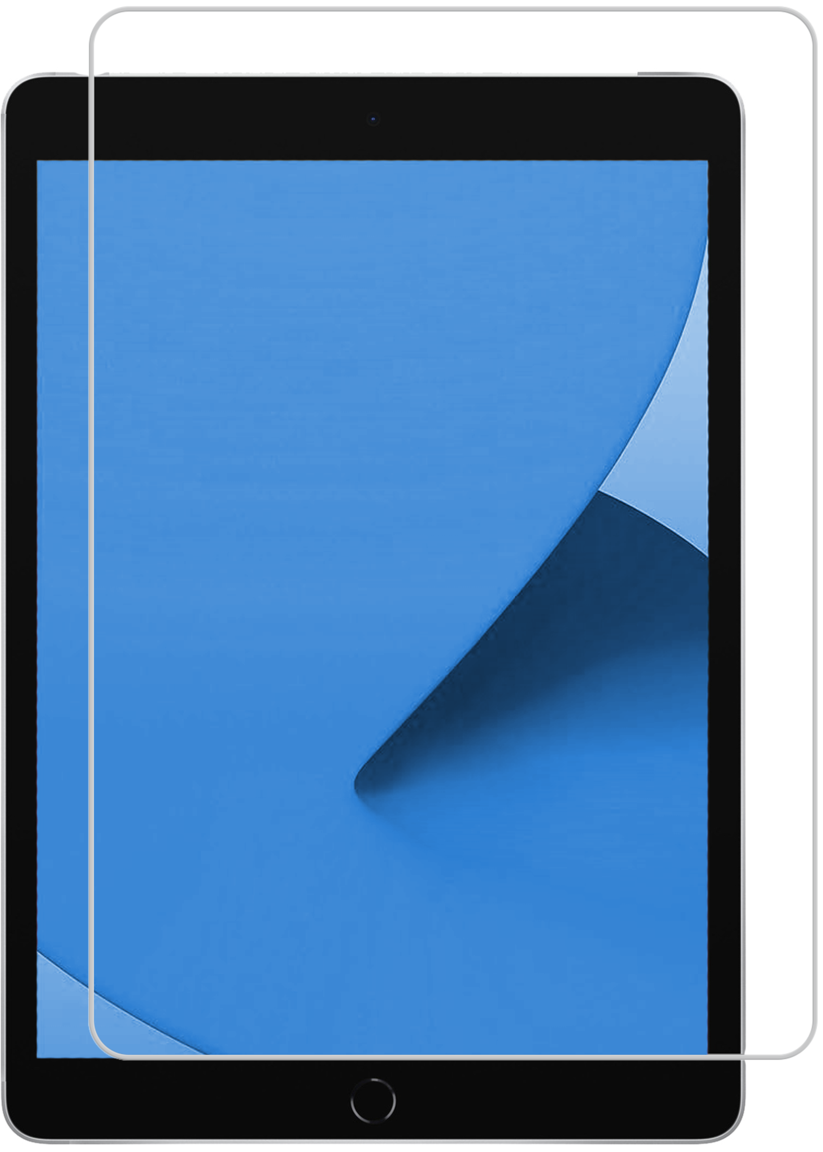 BTH Hoes Geschikt voor iPad 10.2 2020 Hoesje Siliconen Case Hoes Back Cover Met 2x Screenprotector - Transparant