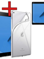 BTH BTH iPad 10.2 2021 Hoesje Siliconen Met Screenprotector - Transparant