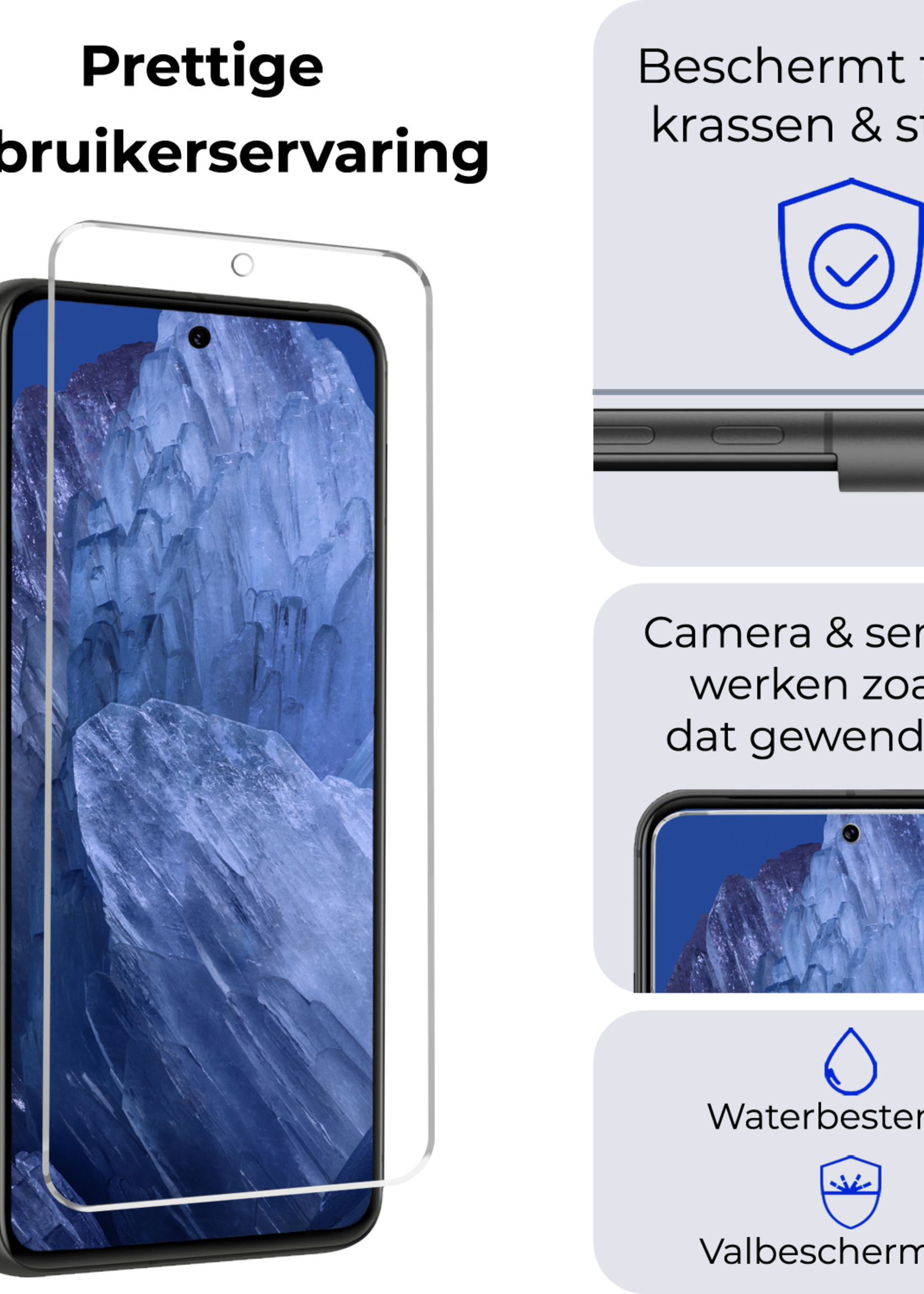 BTH Screenprotector Geschikt voor Google Pixel 8a Screenprotector Glas Gehard Tempered Glass - Screenprotector Geschikt voor Google Pixel 8a Screen Protector Screen Cover