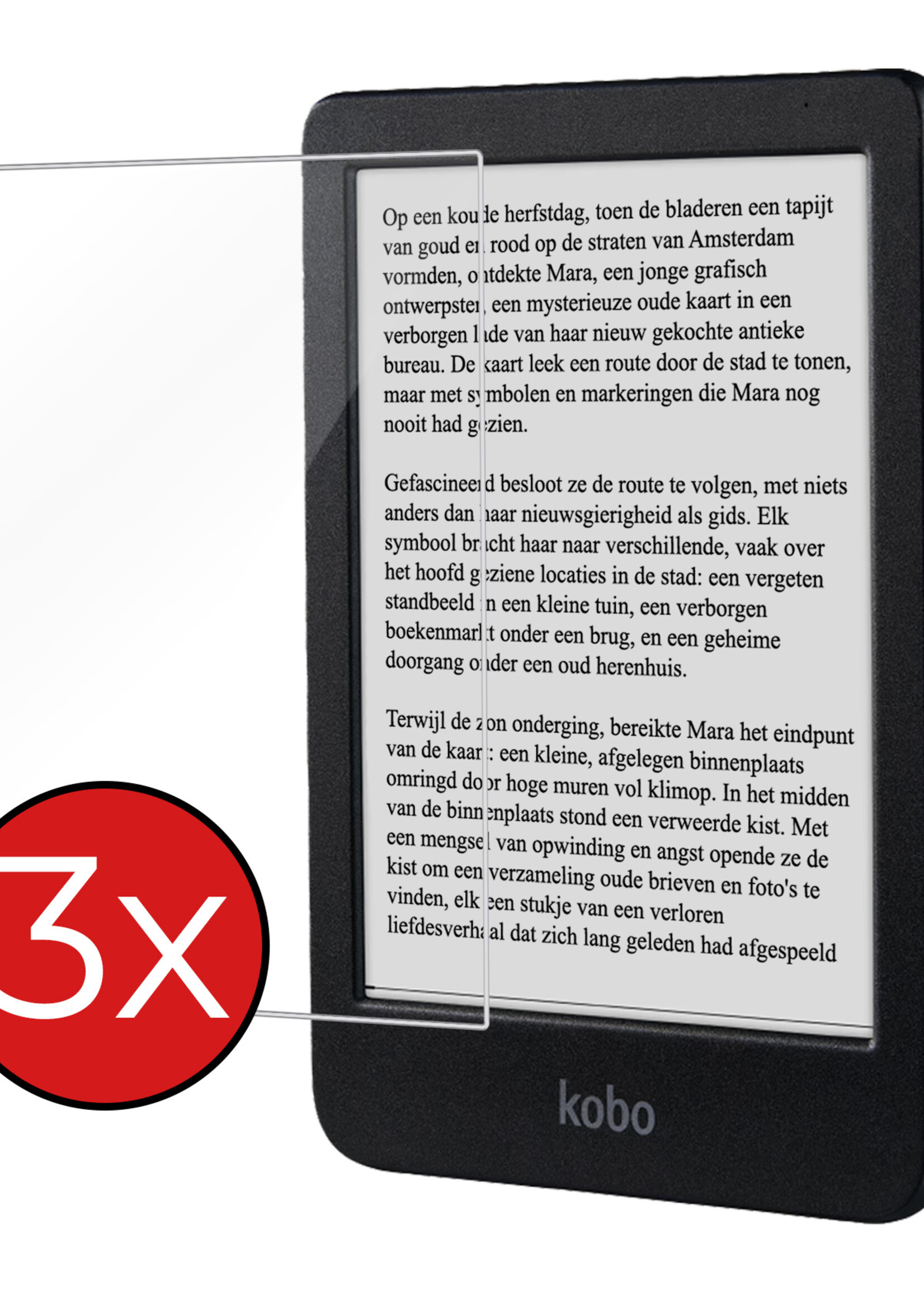 BTH Screenprotector Geschikt voor Kobo Clara BW Screenprotector Gehard Glas Tempered Glass - Screenprotector Geschikt voor Kobo Clara BW Screenprotector - 3 PACK