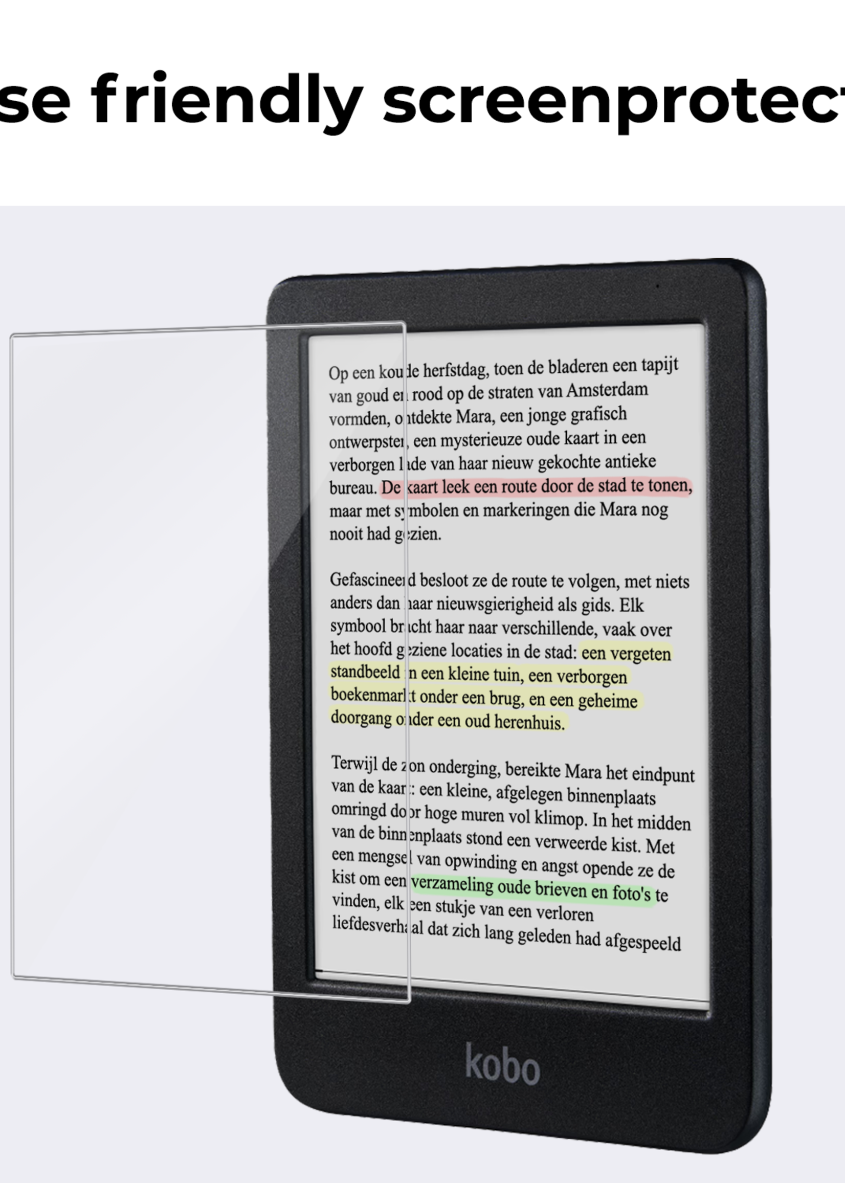 BTH Screenprotector Geschikt voor Kobo Clara Colour Screenprotector Gehard Glas Tempered Glass - Screenprotector Geschikt voor Kobo Clara Colour Screenprotector
