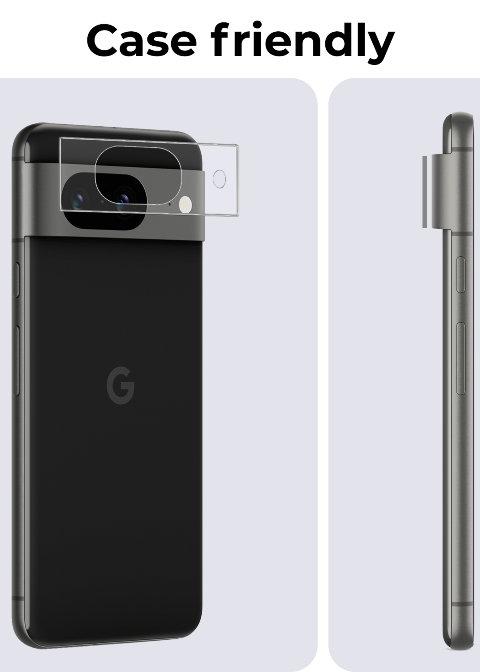 BTH Screenprotector Geschikt voor Google Pixel 8a Camera Lens Screenprotector Glas - Screenprotector Geschikt voor Google Pixel 8a Screenprotector Camera Protector Gehard Glas - 3 PACK