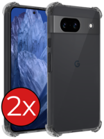 BTH BTH Google Pixel 8a Hoesje Shockproof - Transparant - 2 PACK