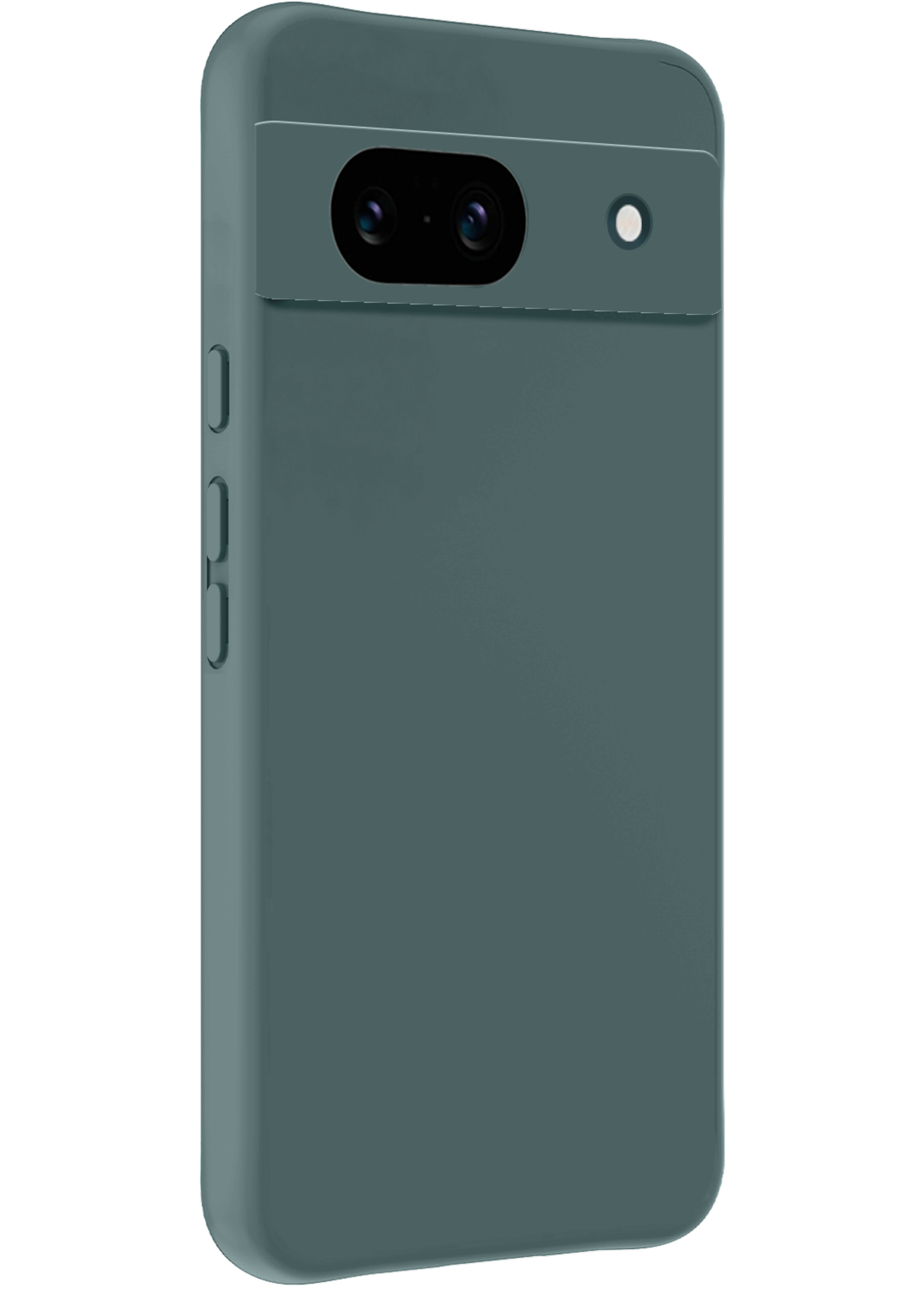 BTH Hoesje Geschikt voor Google Pixel 8a Hoesje Siliconen Case Hoes - Hoes Geschikt voor Google Pixel 8a Hoes Cover Case - Donkergroen - 2 PACK
