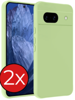 BTH BTH Google Pixel 8a Hoesje Siliconen - Groen - 2 PACK