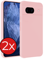 BTH BTH Google Pixel 8a Hoesje Siliconen - Lichtroze - 2 PACK