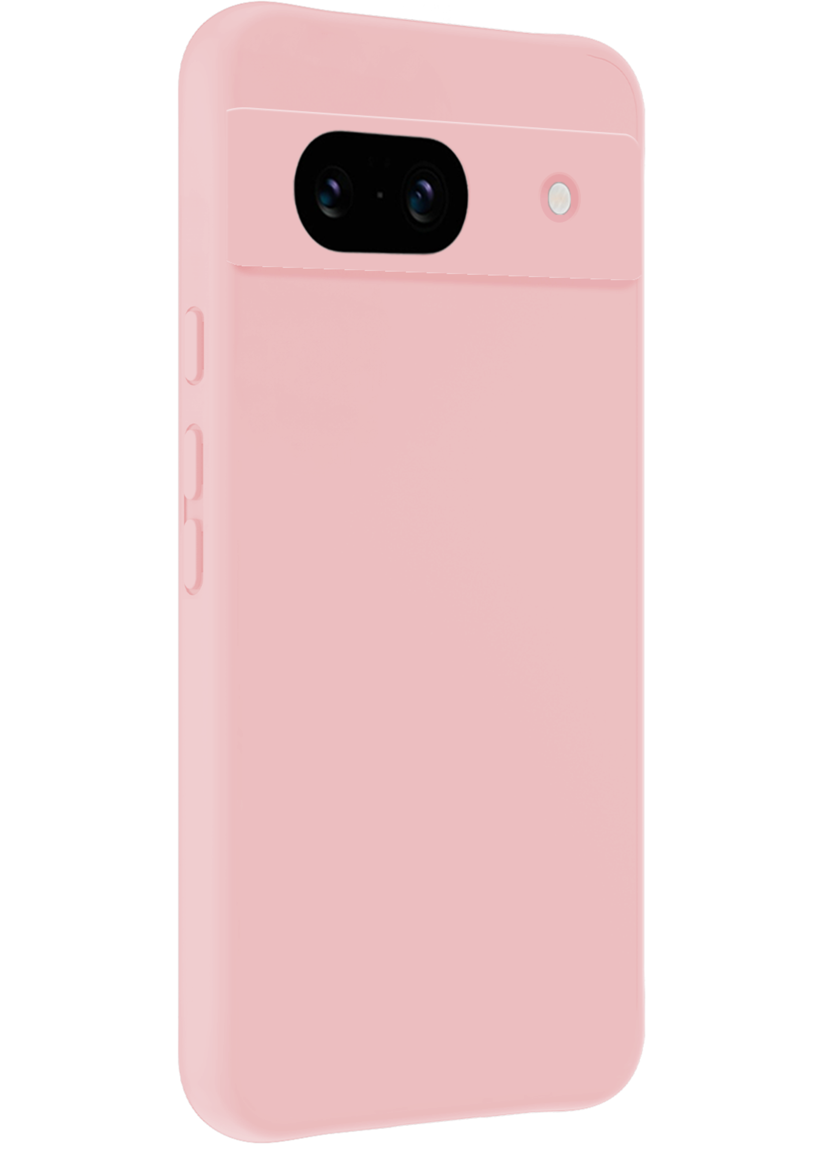 BTH Hoesje Geschikt voor Google Pixel 8a Hoesje Siliconen Case Hoes - Hoes Geschikt voor Google Pixel 8a Hoes Cover Case - Lichtroze - 2 PACK