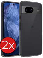 BTH BTH Google Pixel 8a Hoesje Siliconen - Transparant - 2 PACK