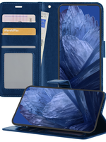 BTH BTH Google Pixel 8a Hoesje Bookcase - Donkerblauw