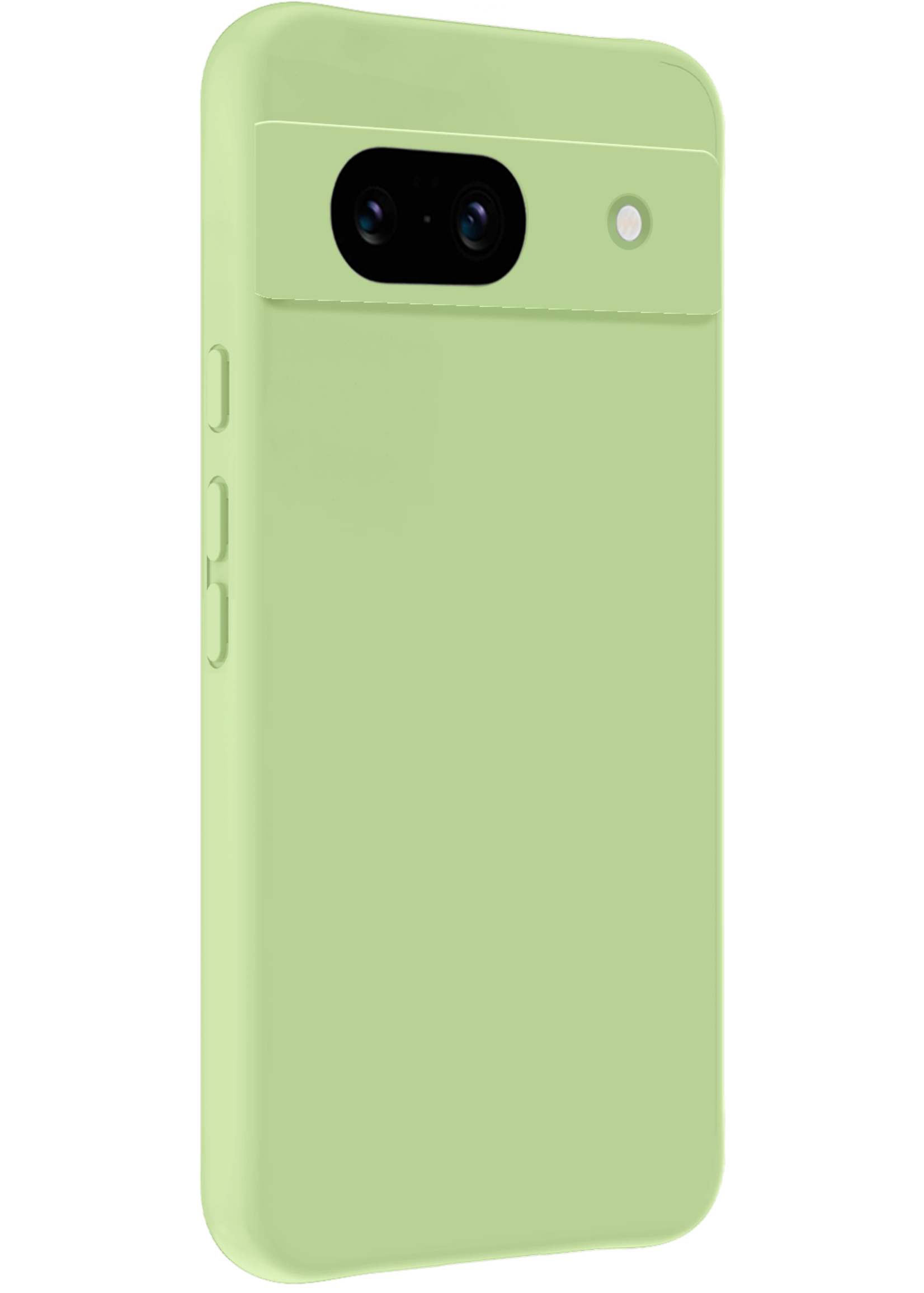 BTH Hoesje Geschikt voor Google Pixel 8a Hoesje Siliconen Case Hoes Met 2x Screenprotector - Hoes Geschikt voor Google Pixel 8a Hoes Cover Case - Groen