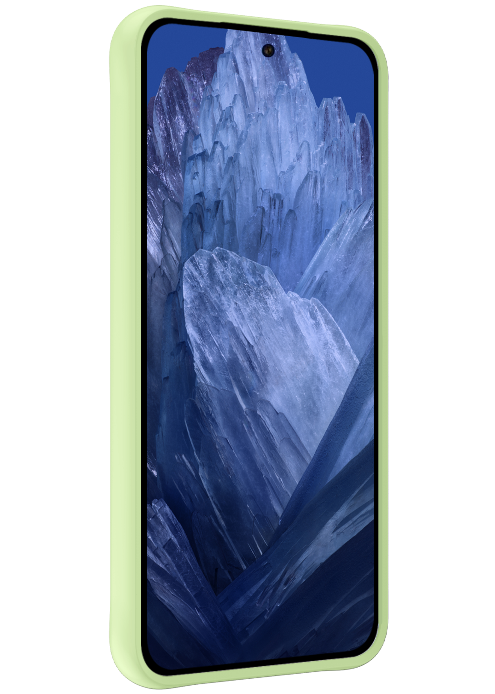 BTH Hoesje Geschikt voor Google Pixel 8a Hoesje Siliconen Case Hoes Met 2x Screenprotector - Hoes Geschikt voor Google Pixel 8a Hoes Cover Case - Groen