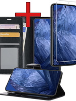 BTH BTH Google Pixel 8a Hoesje Bookcase Met Screenprotector - Zwart