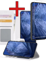 BTH BTH Google Pixel 8a Hoesje Bookcase Met Screenprotector - Wit