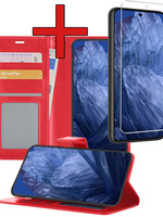 BTH BTH Google Pixel 8a Hoesje Bookcase Met Screenprotector - Rood