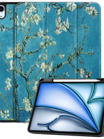 BTH BTH iPad Air 6 (11 inch) Hoesje Met Uitsparing Apple Pencil - Bloemen
