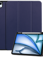 BTH BTH iPad Air 6 (11 inch) Hoesje Met Uitsparing Apple Pencil - Donkerblauw