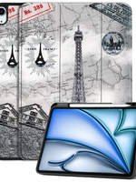 BTH BTH iPad Air 6 (11 inch) Hoesje Met Uitsparing Apple Pencil - Eiffeltoren