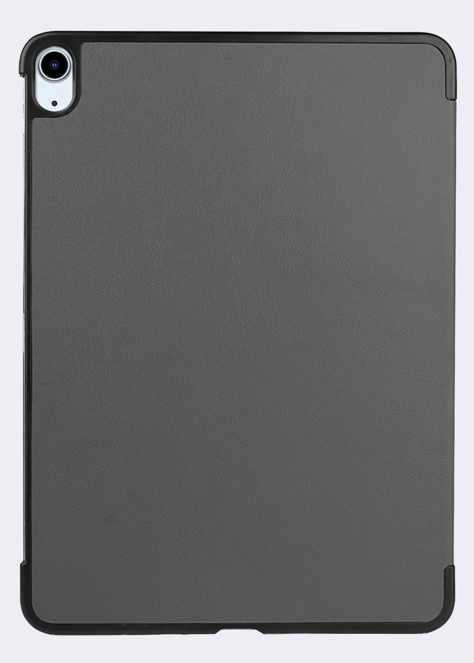 BTH Hoes Geschikt voor iPad Air 6 (11 inch) Hoes Book Case Hoesje Trifold Cover Met Uitsparing Geschikt voor Apple Pencil - Hoesje Geschikt voor iPad Air 2024 (11 inch) Hoesje Bookcase - Grijs