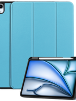 BTH BTH iPad Air 6 (11 inch) Hoesje Met Uitsparing Apple Pencil - Lichtblauw