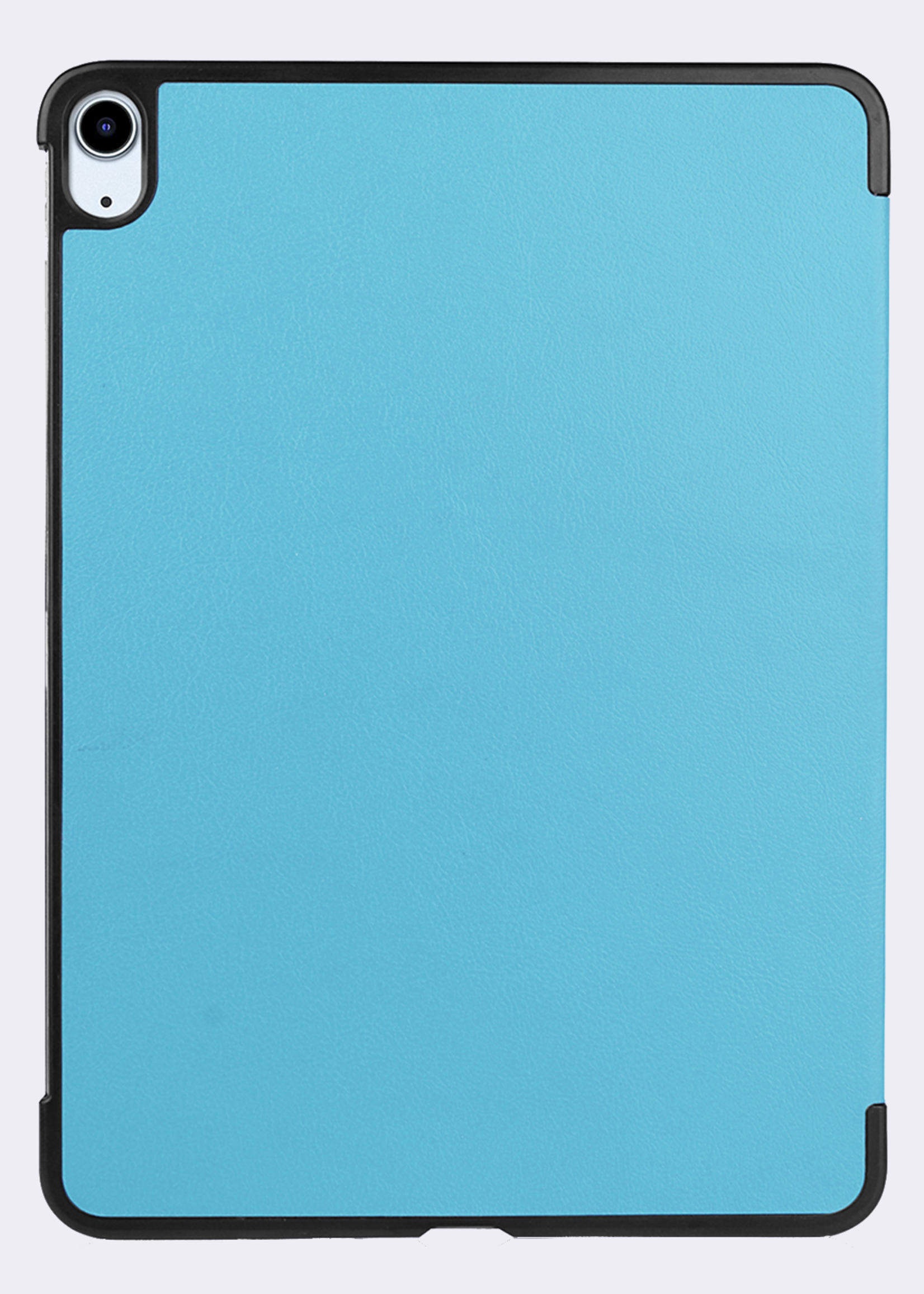 BTH Hoes Geschikt voor iPad Air 6 (11 inch) Hoes Book Case Hoesje Trifold Cover Met Uitsparing Geschikt voor Apple Pencil - Hoesje Geschikt voor iPad Air 2024 (11 inch) Hoesje Bookcase - Lichtblauw