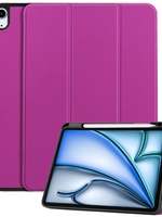 BTH BTH iPad Air 6 (11 inch) Hoesje Met Uitsparing Apple Pencil - Paars