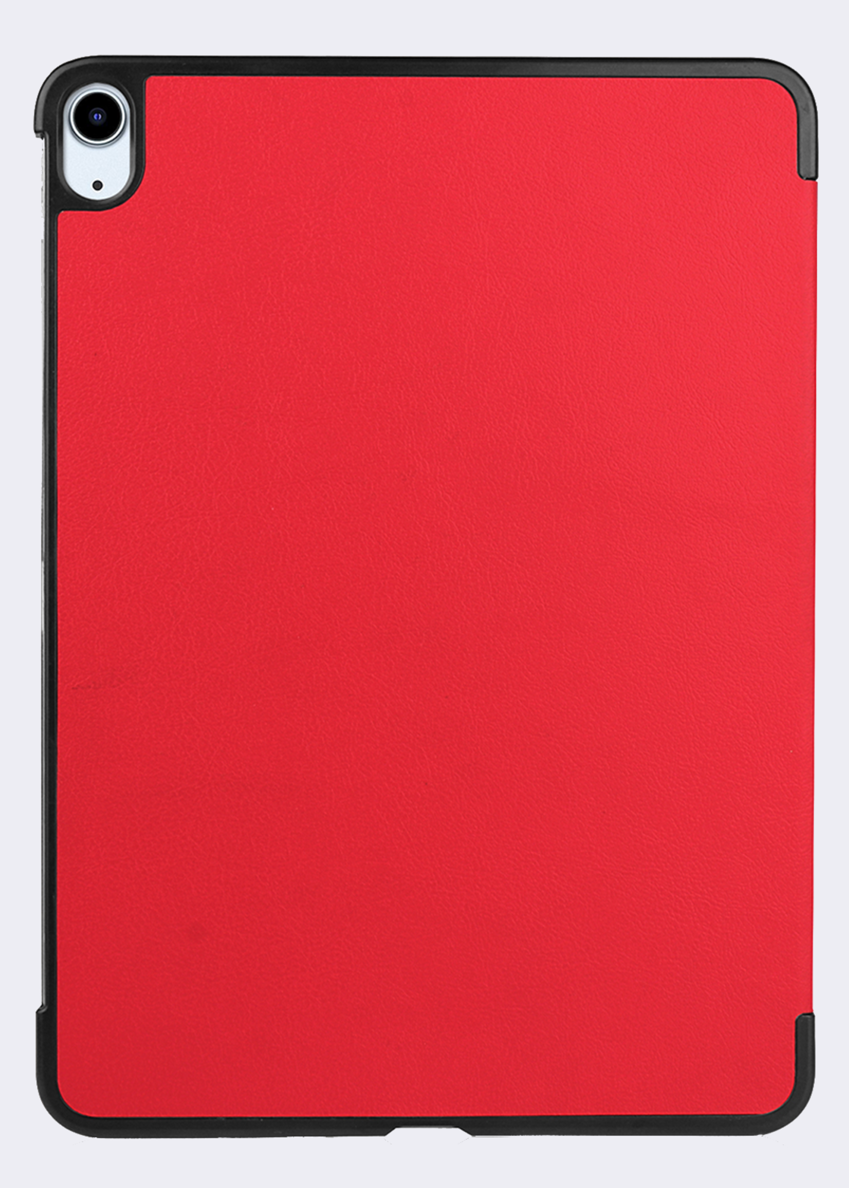 BTH Hoes Geschikt voor iPad Air 6 (11 inch) Hoes Book Case Hoesje Trifold Cover Met Uitsparing Geschikt voor Apple Pencil - Hoesje Geschikt voor iPad Air 2024 (11 inch) Hoesje Bookcase - Rood