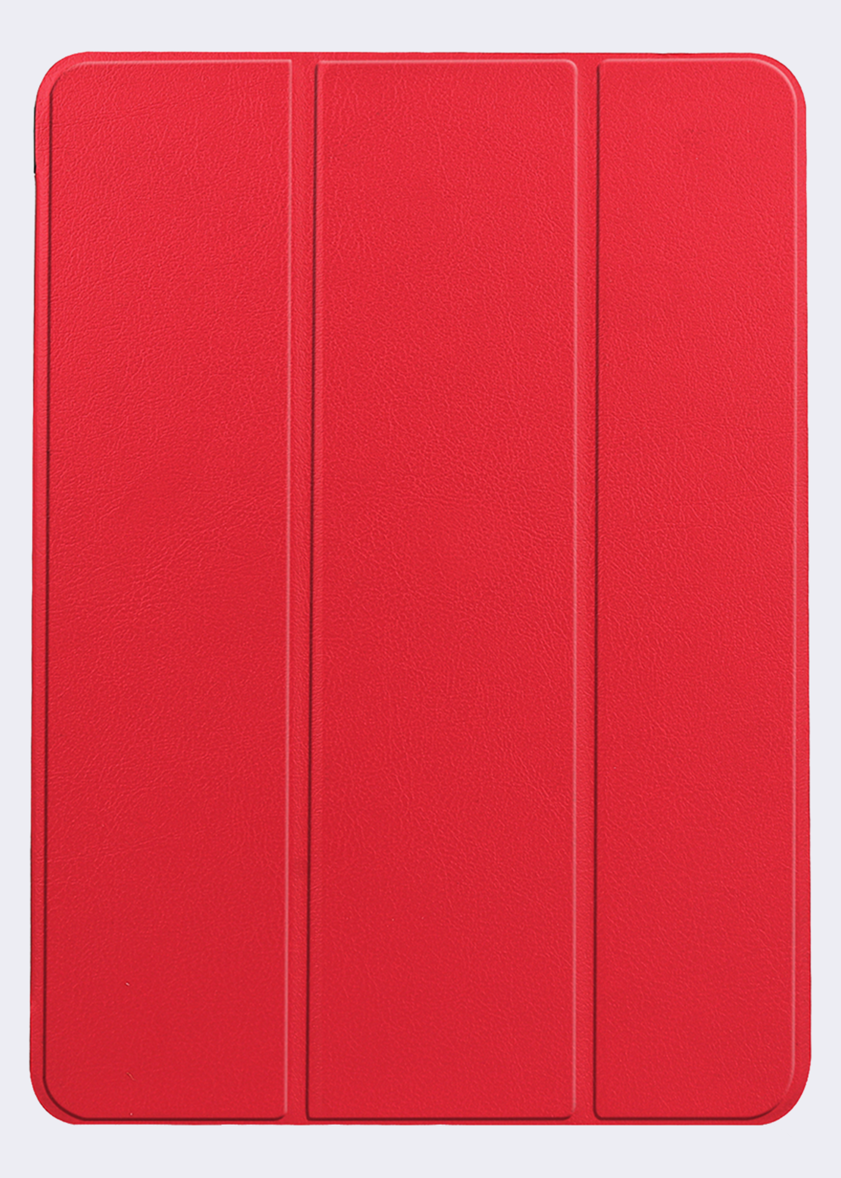 BTH Hoes Geschikt voor iPad Air 6 (11 inch) Hoes Book Case Hoesje Trifold Cover Met Uitsparing Geschikt voor Apple Pencil - Hoesje Geschikt voor iPad Air 2024 (11 inch) Hoesje Bookcase - Rood