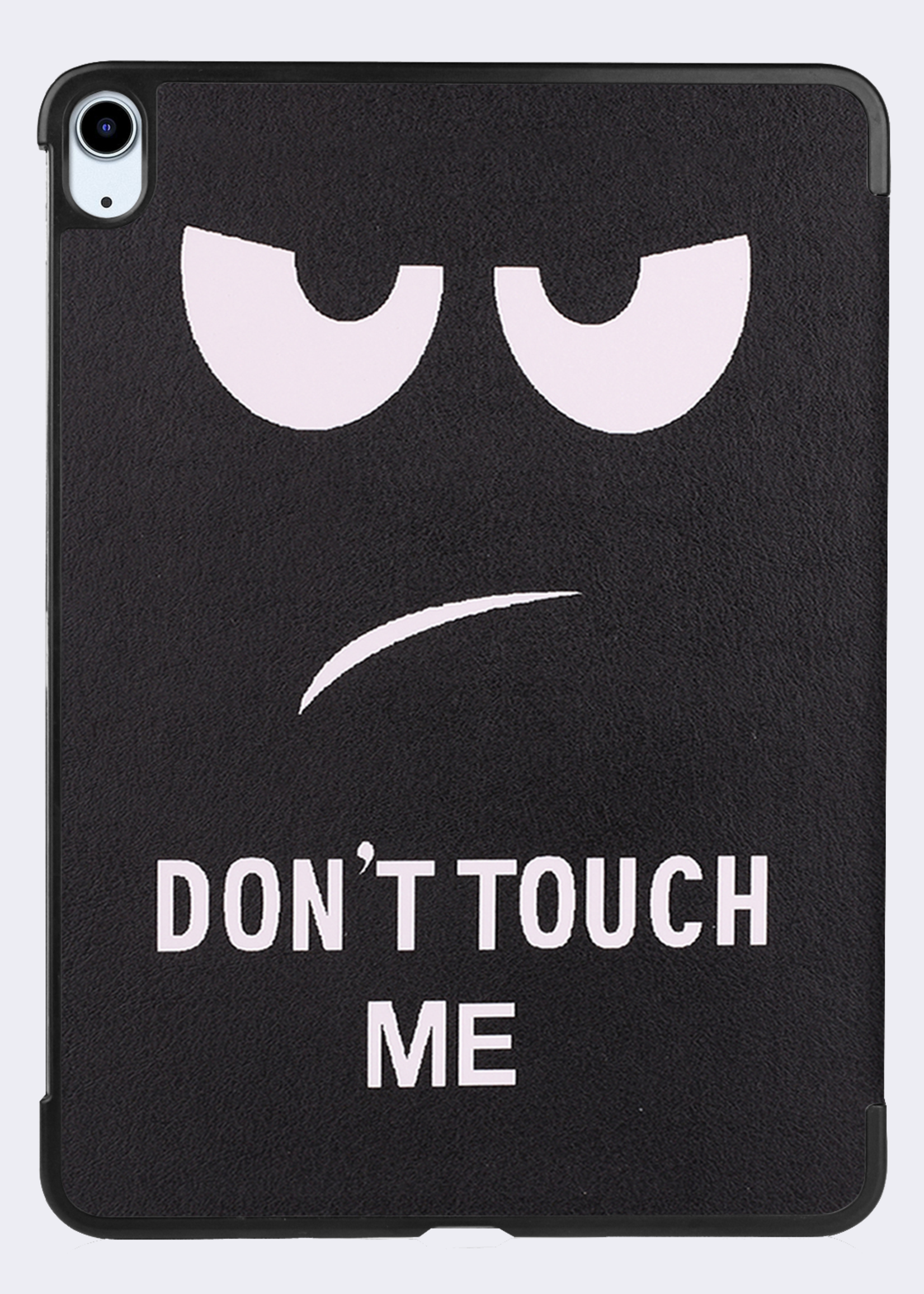 BTH Hoes Geschikt voor iPad Air 6 (11 inch) Hoes Book Case Hoesje Trifold Cover Met Uitsparing Geschikt voor Apple Pencil - Hoesje Geschikt voor iPad Air 2024 (11 inch) Hoesje Bookcase - Don't Touch Me