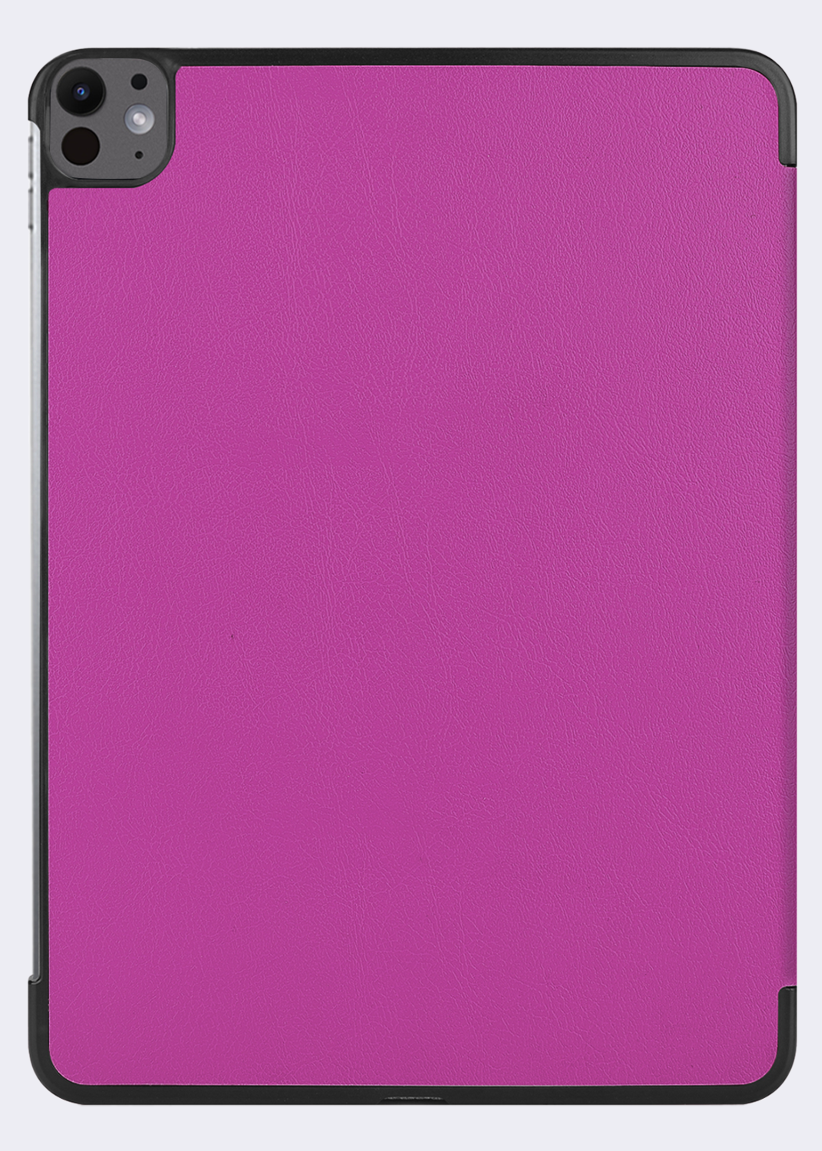 BTH Hoes Geschikt voor iPad Pro 2024 (11 inch) Hoes Book Case Hoesje Trifold Cover - Hoesje Geschikt voor iPad Pro 2024 11 inch (7e generatie) Hoesje Bookcase - Paars