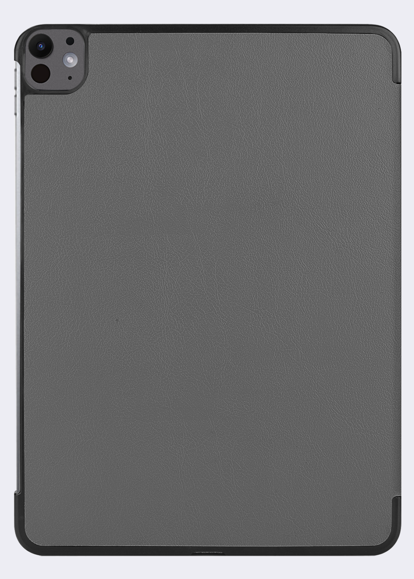 BTH Hoes Geschikt voor iPad Pro 2024 (11 inch) Hoes Book Case Hoesje Trifold Cover - Hoesje Geschikt voor iPad Pro 2024 11 inch (7e generatie) Hoesje Bookcase - Grijs