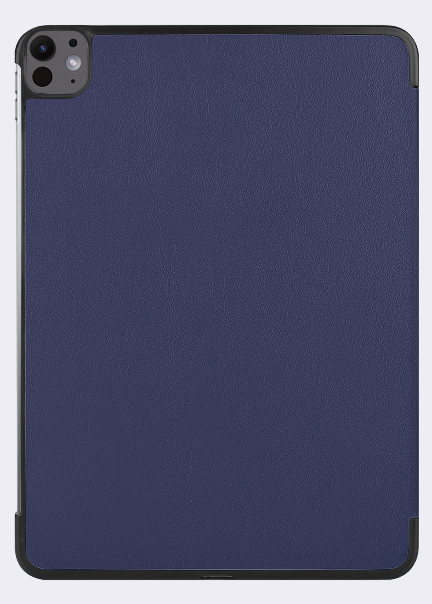 BTH Hoes Geschikt voor iPad Pro 2024 (11 inch) Hoes Book Case Hoesje Trifold Cover - Hoesje Geschikt voor iPad Pro 2024 11 inch (7e generatie) Hoesje Bookcase - Donkerblauw