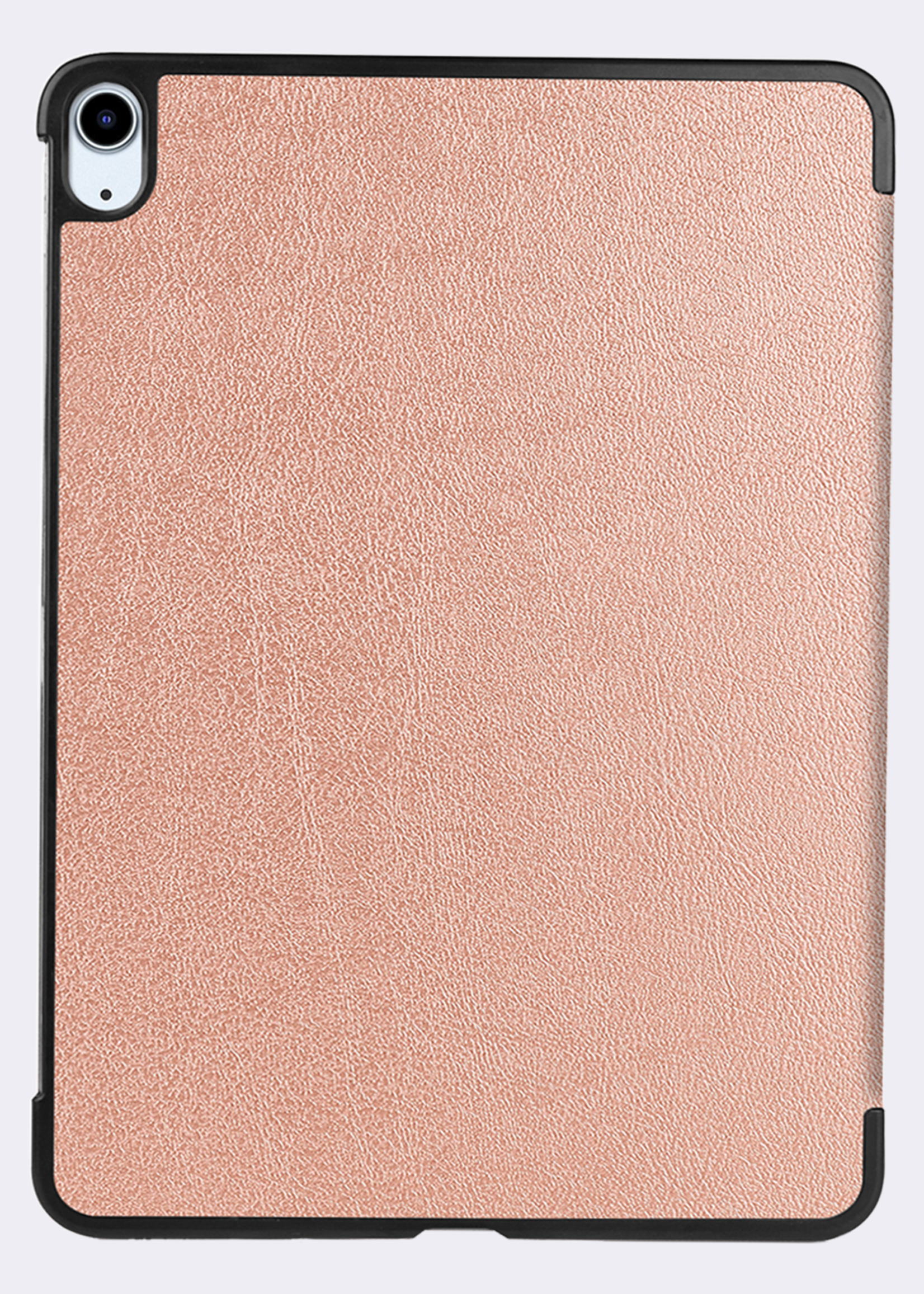 BTH Hoes Geschikt voor iPad Air 6 (13 inch) Hoes Book Case Hoesje Trifold Cover - Hoesje Geschikt voor iPad Air 2024 (13 inch) Hoesje Bookcase - Rosé goud