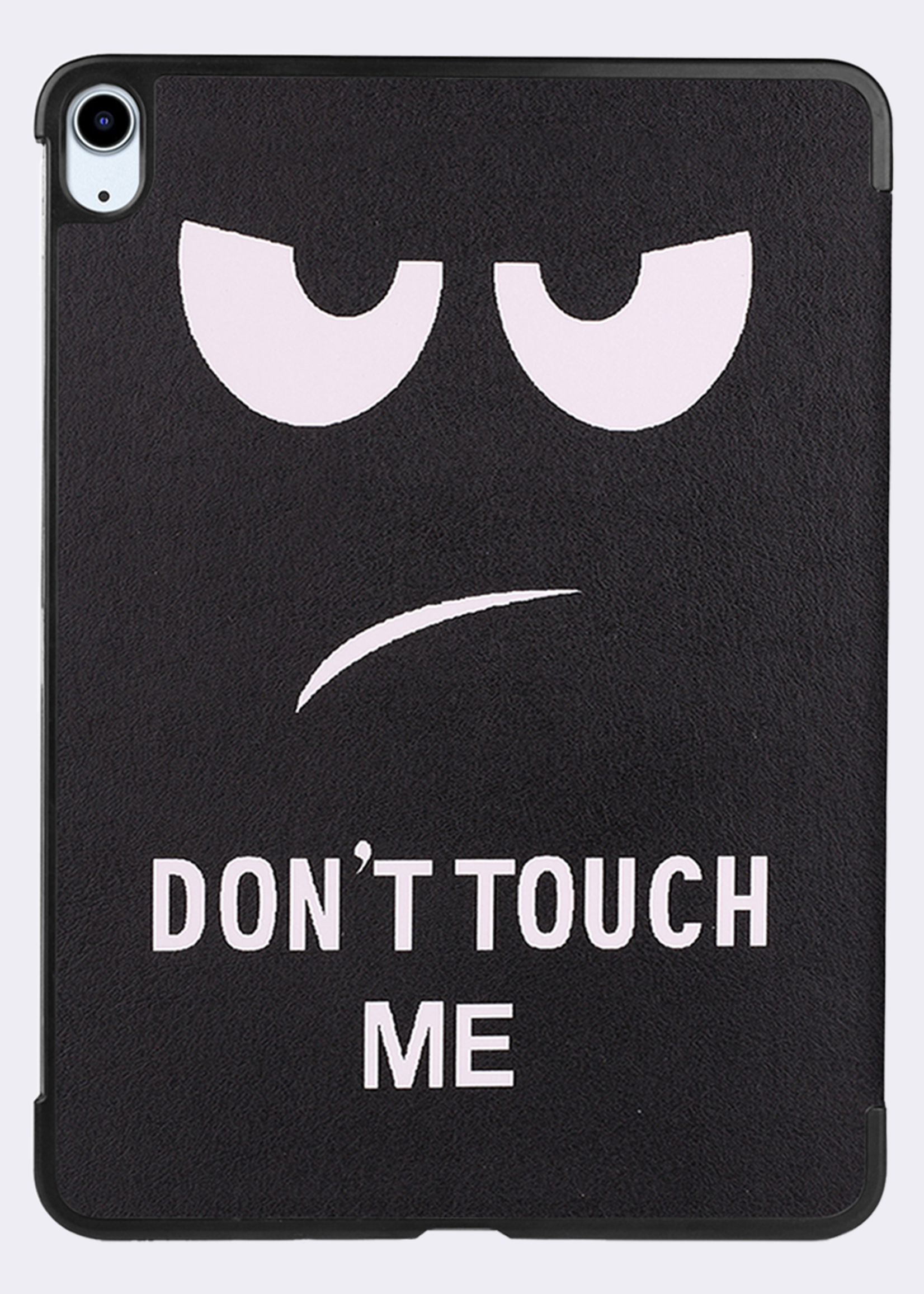 BTH Hoes Geschikt voor iPad Air 6 (11 inch) Hoes Book Case Hoesje Trifold Cover - Hoesje Geschikt voor iPad Air 2024 (11 inch) Hoesje Bookcase - Don't Touch Me