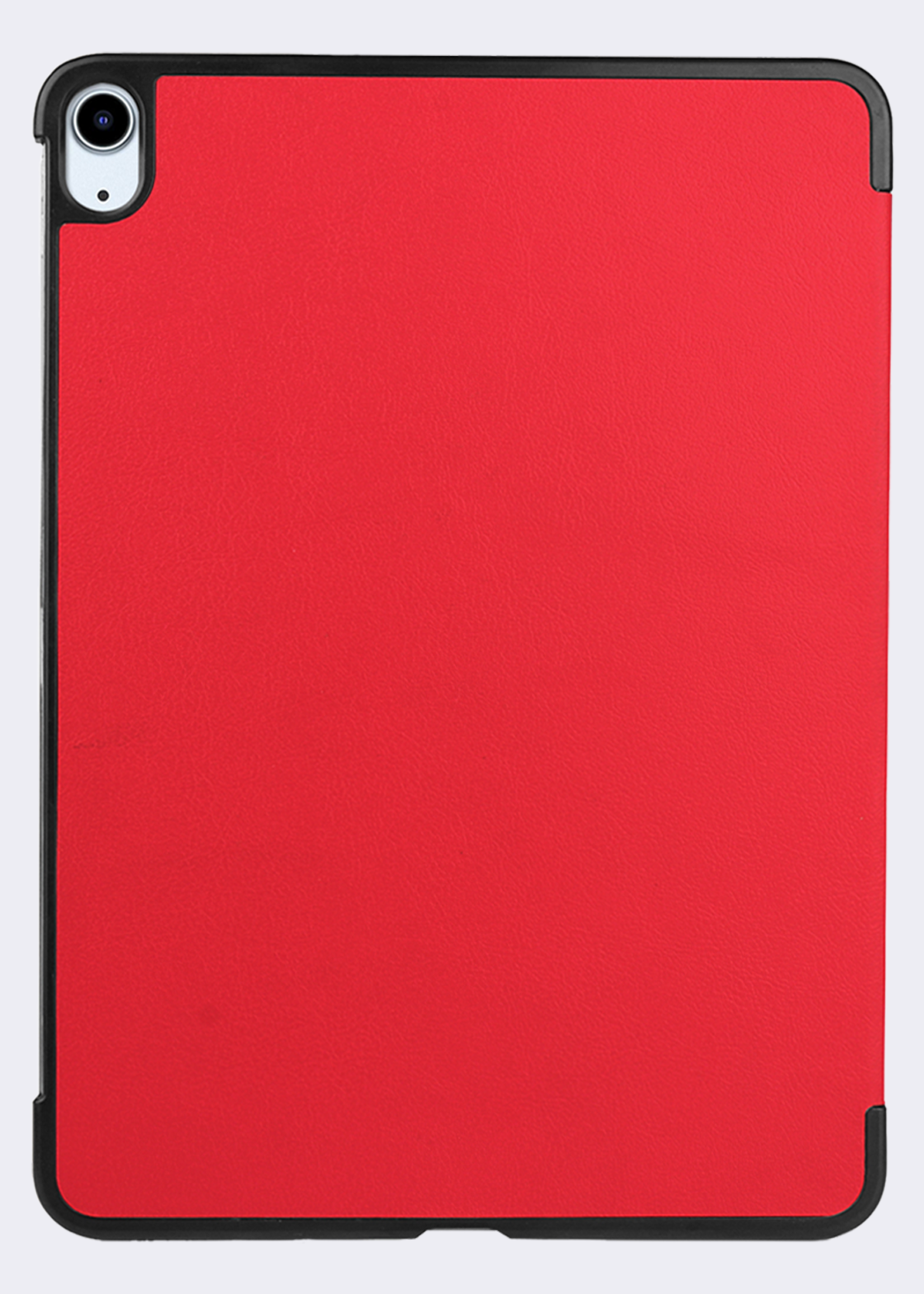 BTH Hoes Geschikt voor iPad Air 6 (11 inch) Hoes Book Case Hoesje Trifold Cover - Hoesje Geschikt voor iPad Air 2024 (11 inch) Hoesje Bookcase - Rood