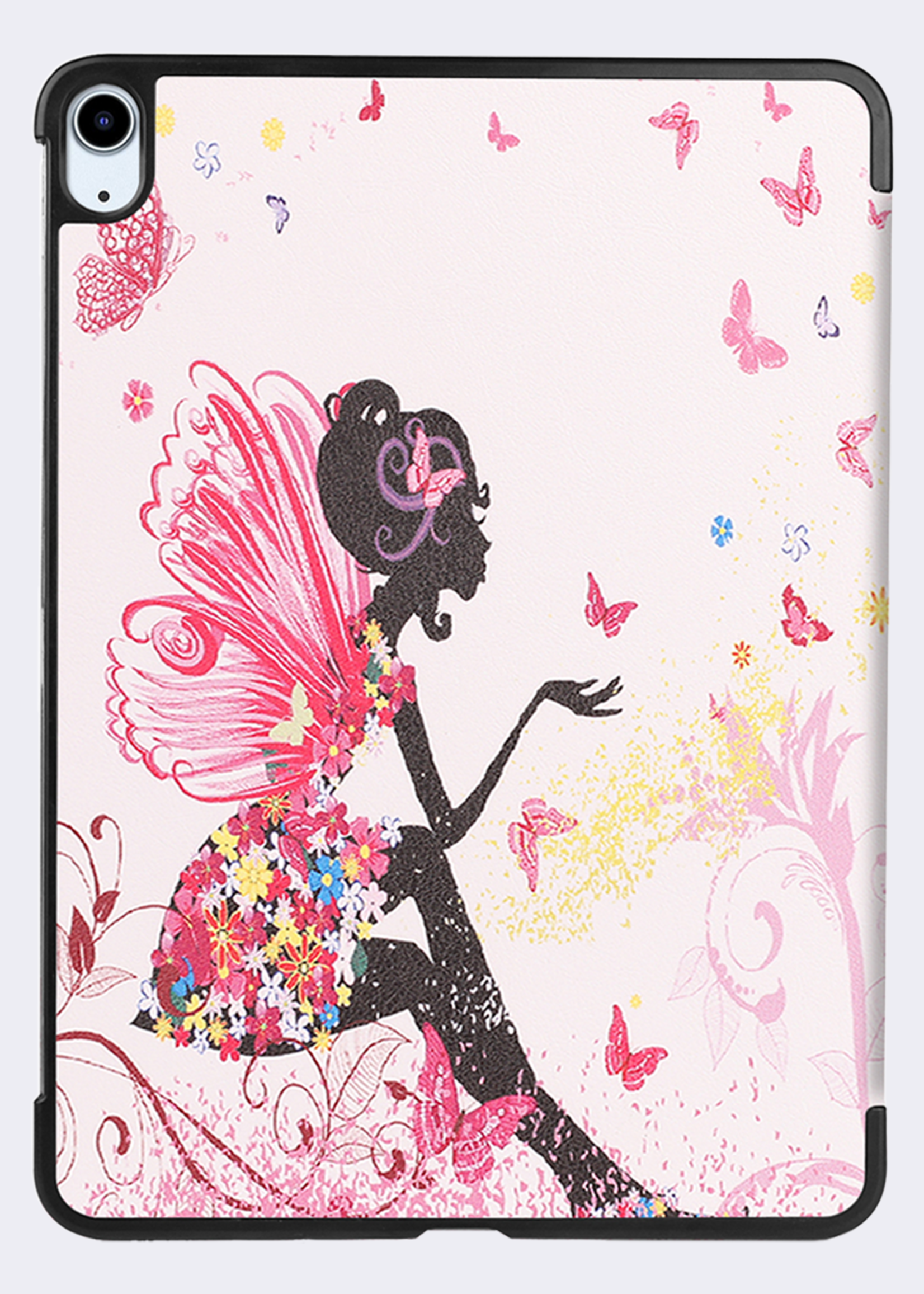 BTH Hoes Geschikt voor iPad Air 6 (11 inch) Hoes Book Case Hoesje Trifold Cover - Hoesje Geschikt voor iPad Air 2024 (11 inch) Hoesje Bookcase - Elfje