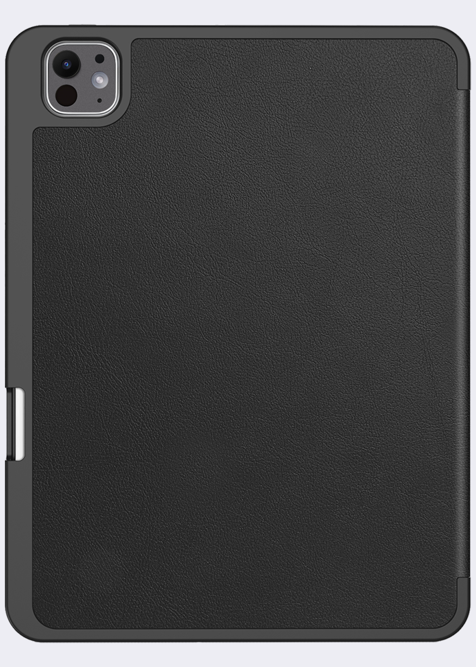 BTH Hoes Geschikt voor iPad Pro 2024 (11 inch) Hoes Book Case Hoesje Trifold Cover Met Uitsparing Geschikt voor Apple Pencil - Hoesje Geschikt voor iPad Pro 2024 11 inch (7e generatie) Hoesje Bookcase - Zwart