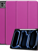 BTH BTH iPad Pro 2024 (11 inch) Hoesje Met Uitsparing Apple Pencil - Paars