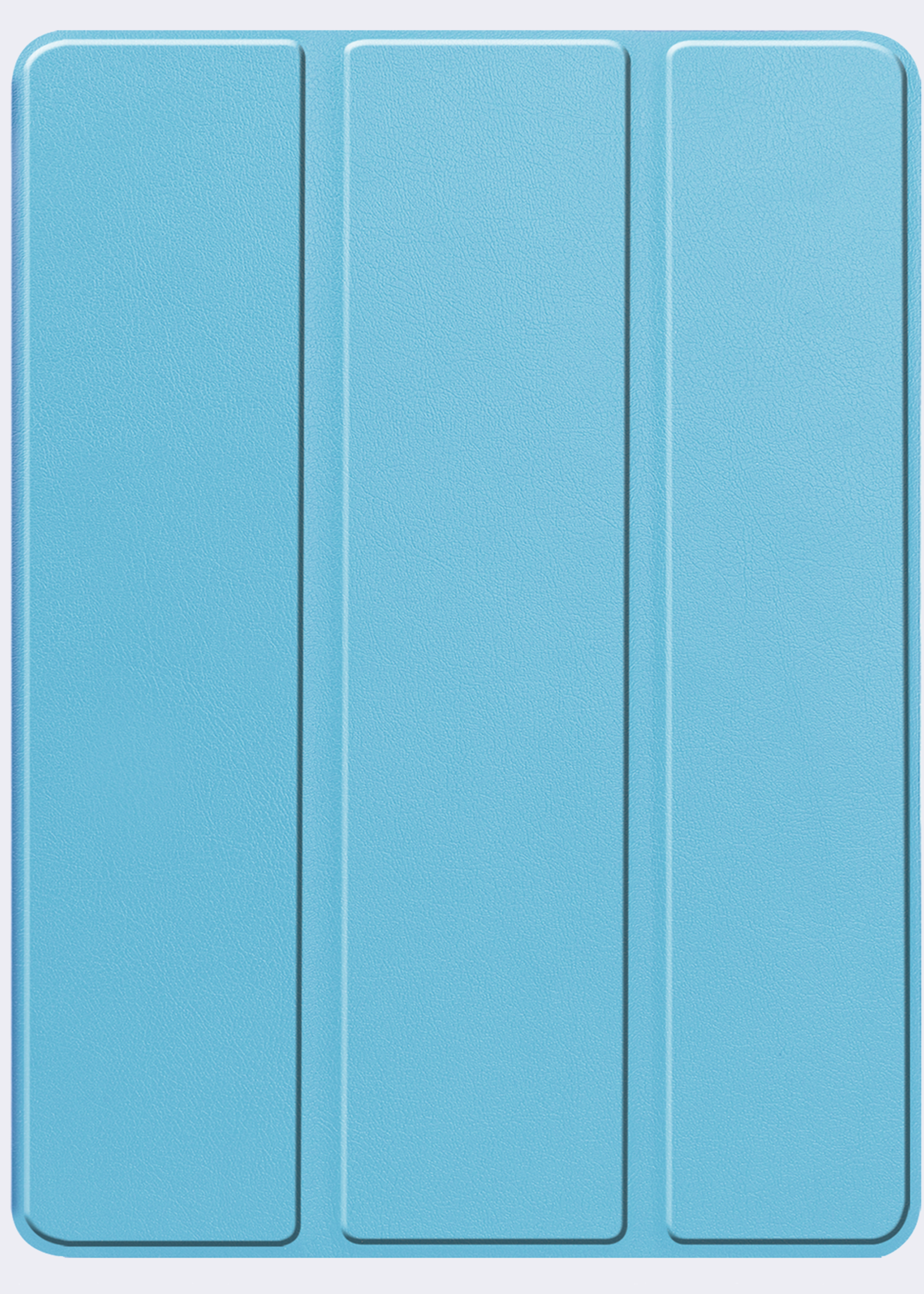 BTH Hoes Geschikt voor iPad Pro 2024 (11 inch) Hoes Book Case Hoesje Trifold Cover Met Uitsparing Geschikt voor Apple Pencil - Hoesje Geschikt voor iPad Pro 2024 11 inch (7e generatie) Hoesje Bookcase - Lichtblauw