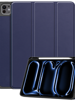 BTH BTH iPad Pro 2024 (11 inch) Hoesje Met Uitsparing Apple Pencil - Donkerblauw