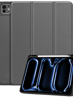 BTH BTH iPad Pro 2024 (13 inch) Hoesje Met Uitsparing Apple Pencil - Grijs