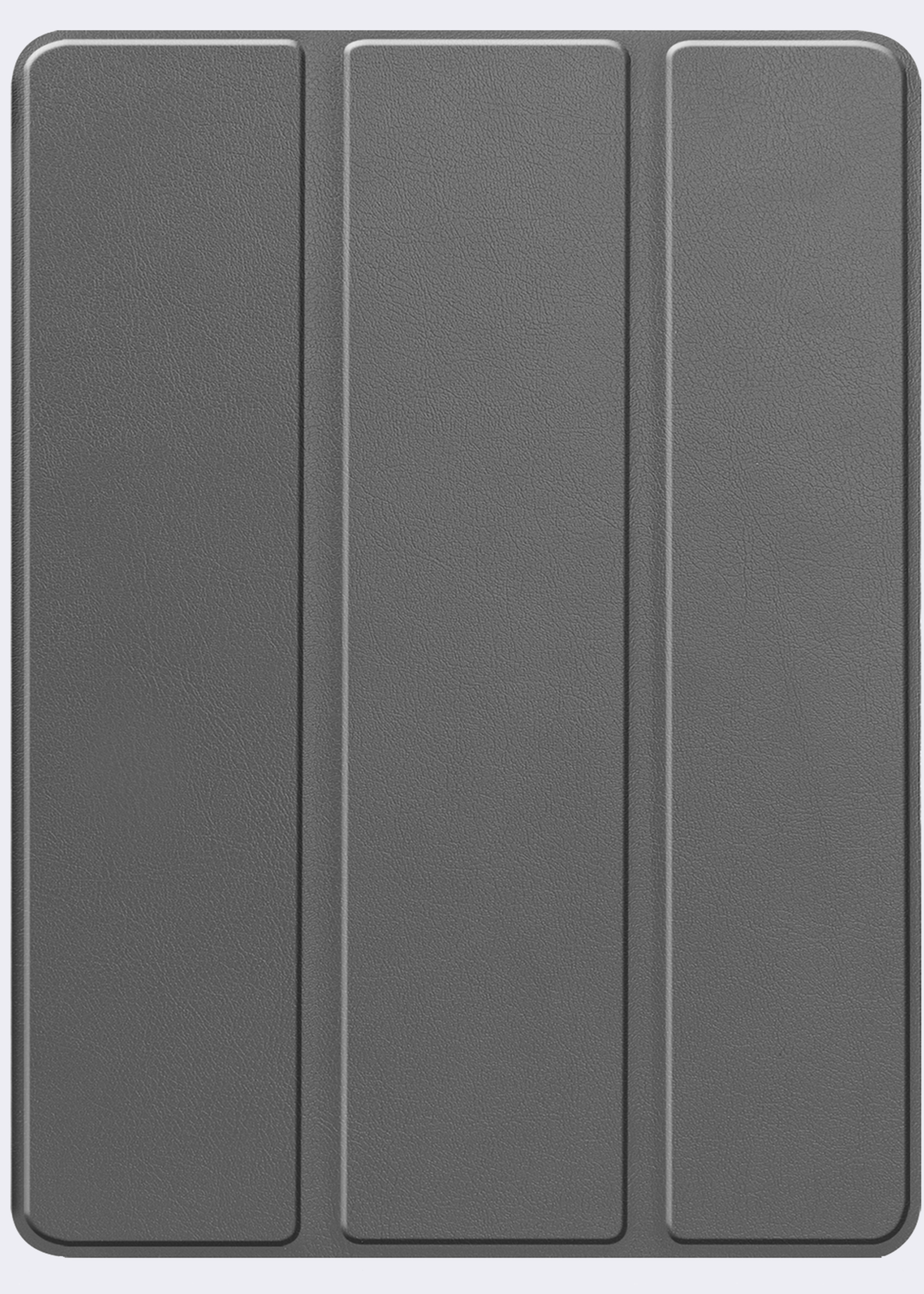 BTH Hoes Geschikt voor iPad Pro 2024 (13 inch) Hoes Book Case Hoesje Trifold Cover Met Uitsparing Geschikt voor Apple Pencil - Hoesje Geschikt voor iPad Pro 2024 13 inch (7e generatie) Hoesje Bookcase - Grijs