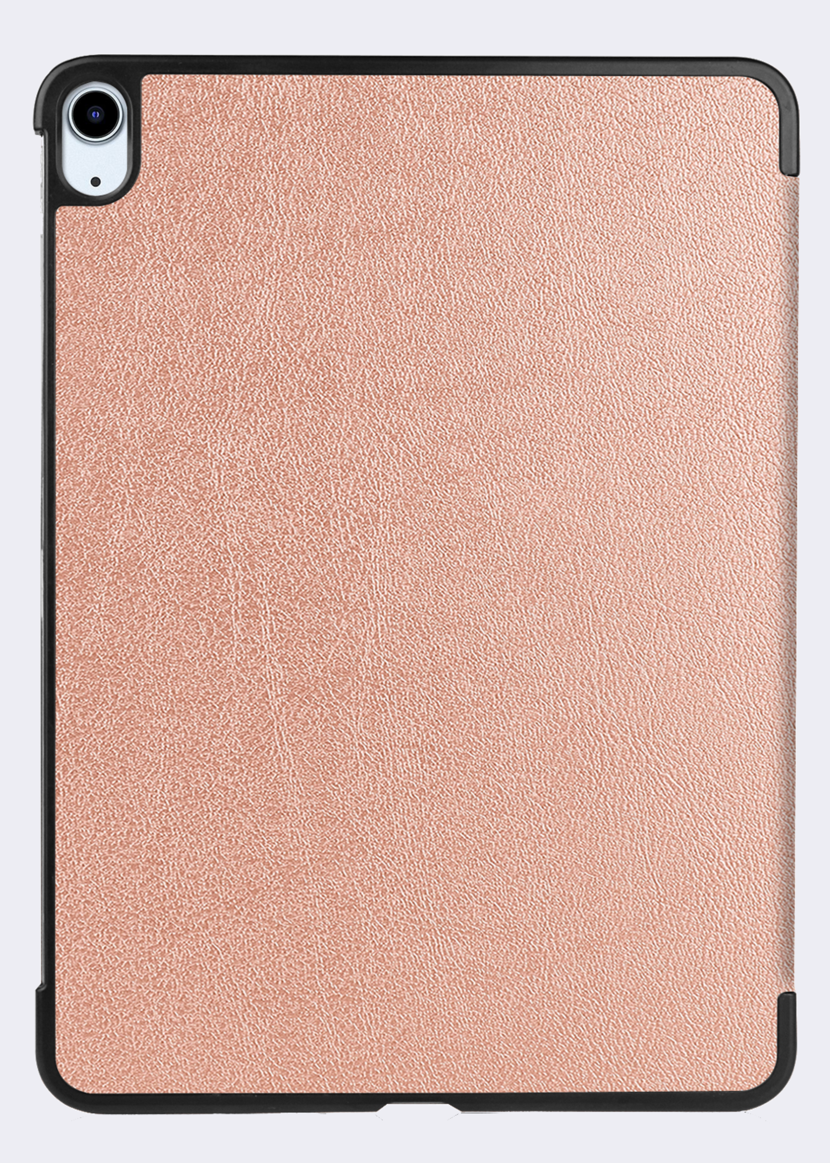 BTH Hoes Geschikt voor iPad Air 6 (13 inch) Hoes Book Case Hoesje Trifold Cover Met Uitsparing Geschikt voor Apple Pencil - Hoesje Geschikt voor iPad Air 2024 (13 inch) Hoesje Bookcase - Rosé goud